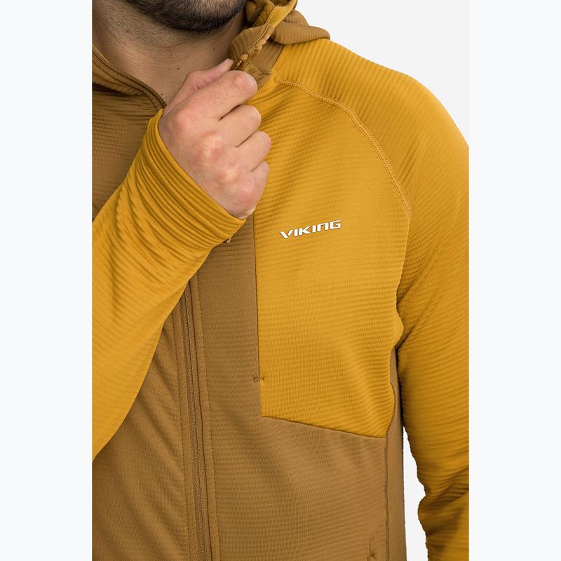 Pánská trekingová mikina Viking Birger Hoodie light brown/yellow 5