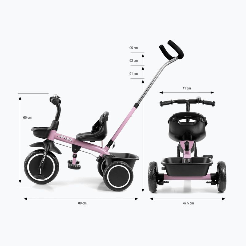 Odrazedlo běžící tříkolové Milly Mally Axel pink 11