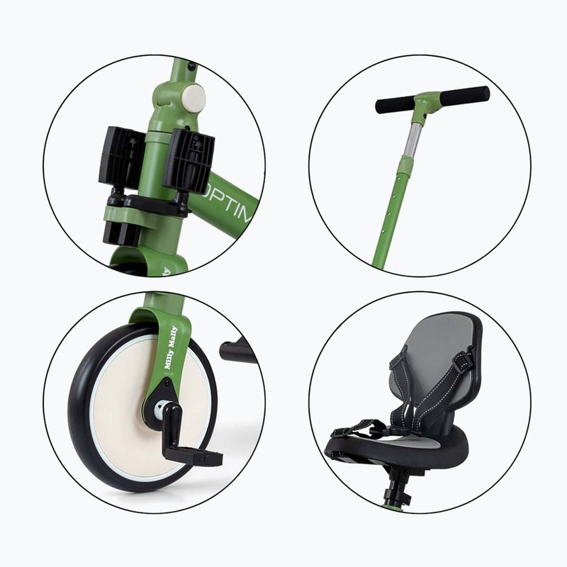 Odrážedlo Milly Mally 5w1 Optimus Max green 12