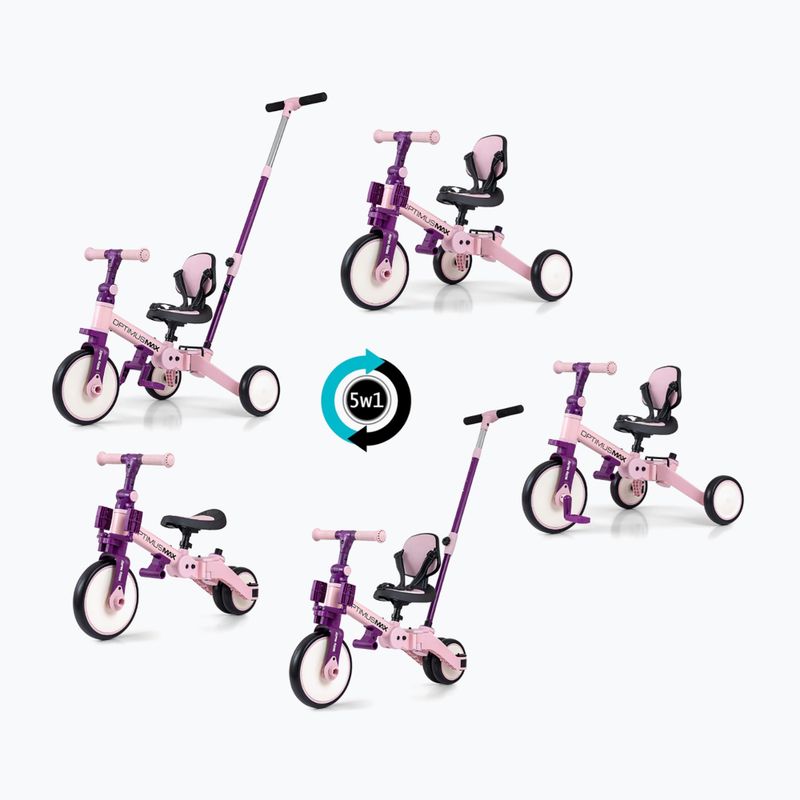 Odrážedlo Milly Mally 5w1 Optimus Max pink