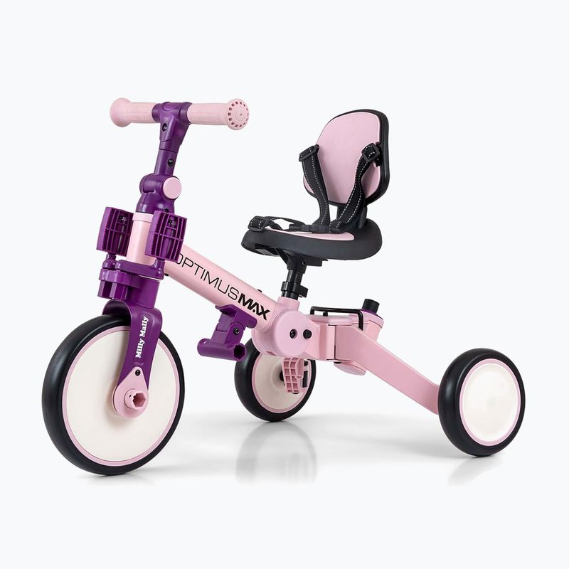 Odrážedlo Milly Mally 5w1 Optimus Max pink 10