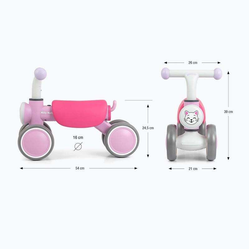 Odrážedlo Milly Mally York pink 2
