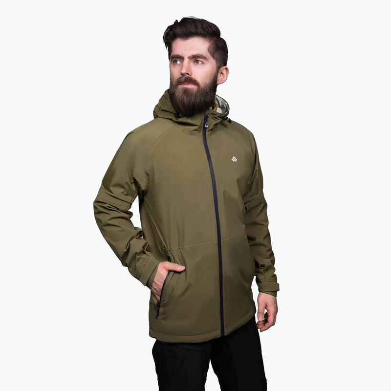 Pánská bunda do děště Alpinus Girdiman olive