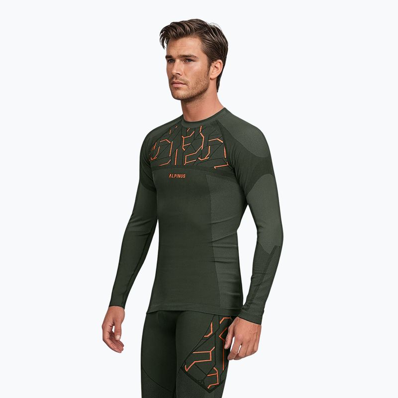 Pánský komplet termo prádla Alpinus Tactical Gausdal Set green/orange 2