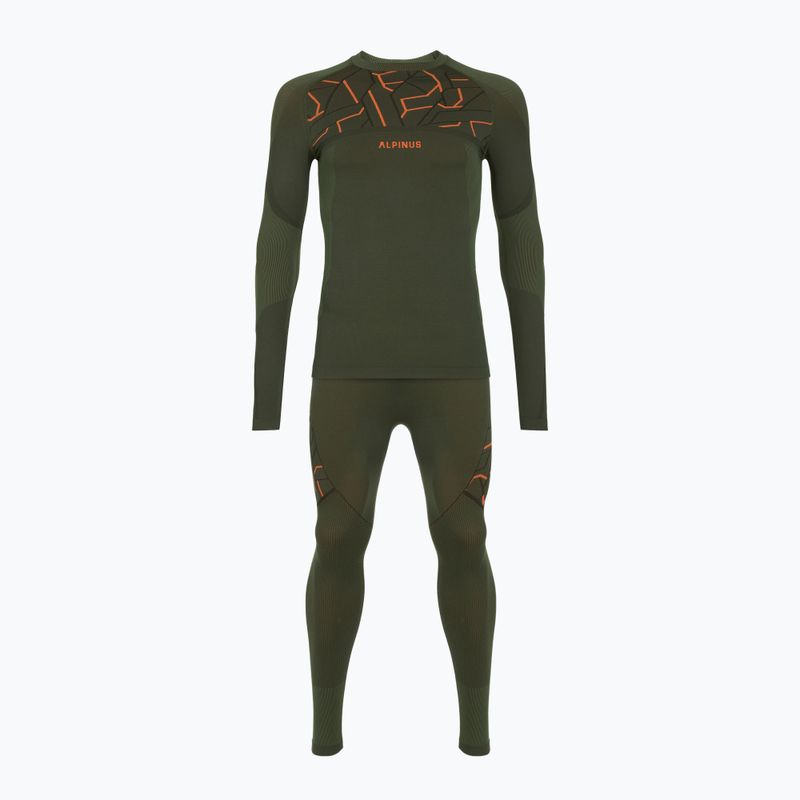 Pánský komplet termo prádla Alpinus Tactical Gausdal Set green/orange 9