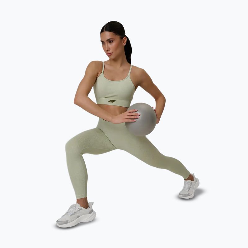 Tréninková podprsenka 4F Solar Punk F203 light green allover 7