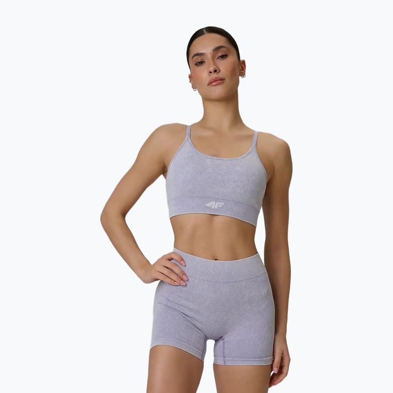 Tréninková podprsenka 4F Solar Punk F203 violet allover 7