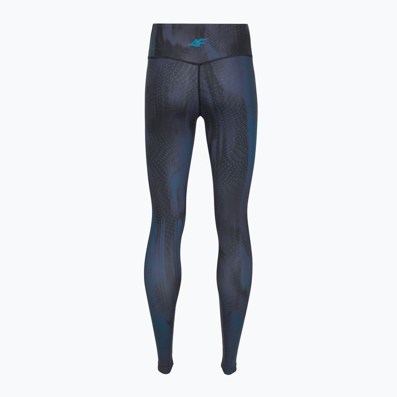 Dámské tréninkové legíny 4F Solar Punk FNK F454 sea green allover 10