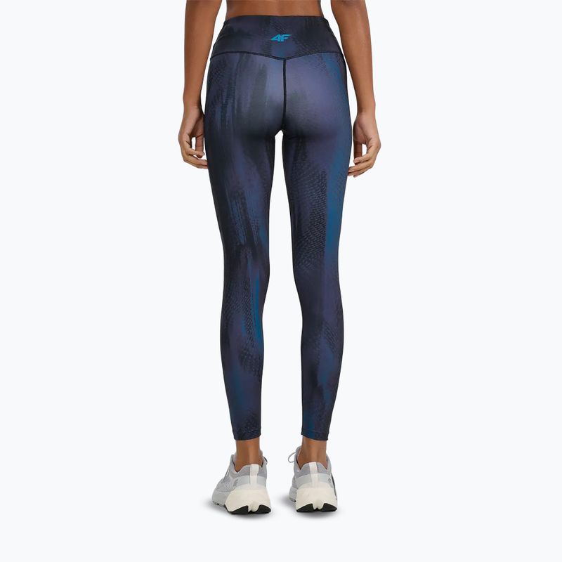 Dámské tréninkové legíny 4F Solar Punk FNK F454 sea green allover 3