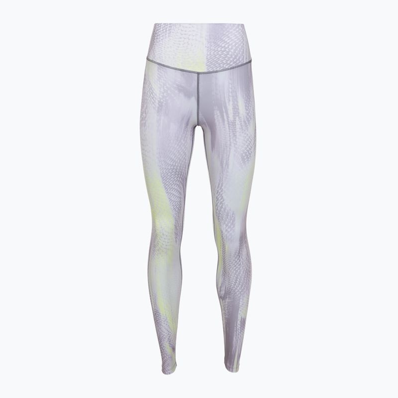 Dámské tréninkové legíny 4F Solar Punk FNK F454 light yellow allover 7