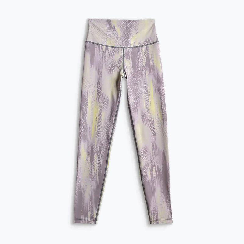 Dámské tréninkové legíny 4F Solar Punk FNK F454 light yellow allover 7