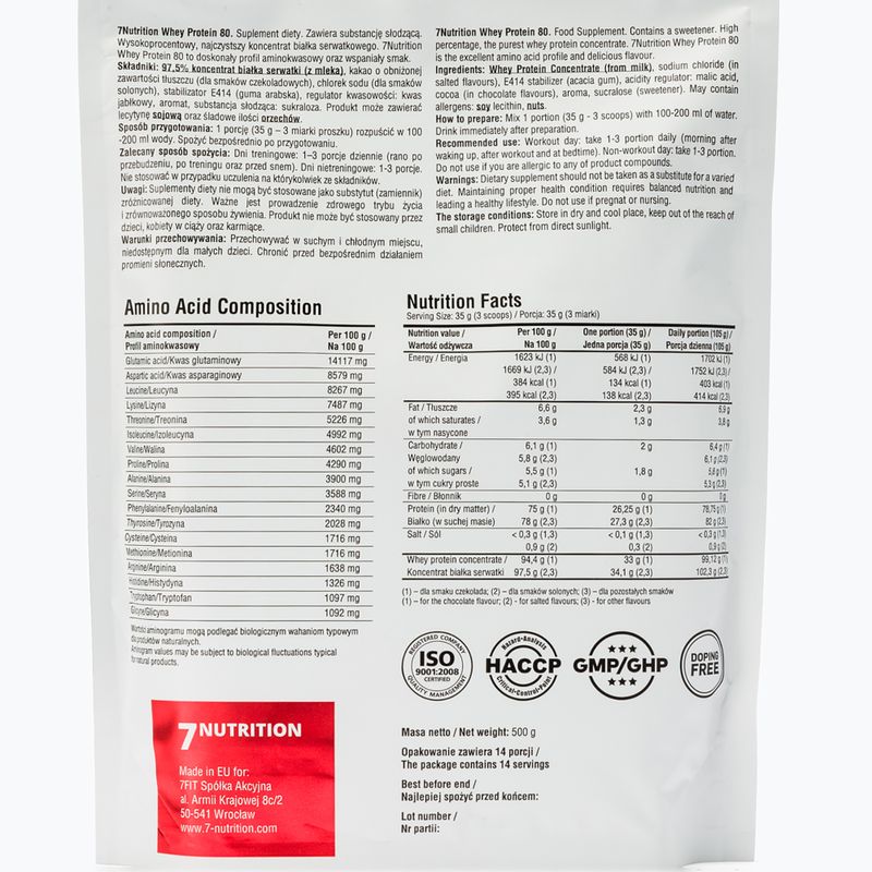 Whey 7Nutrition Protein 80 500g caffe latte 7Nu000260 2