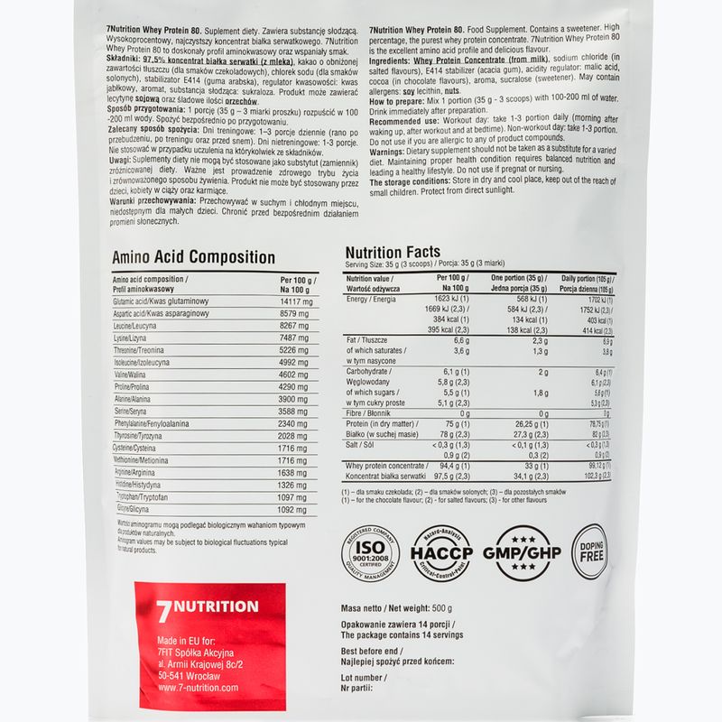 Whey 7Nutrition Protein 80 500g karamel 7Nu000260 2