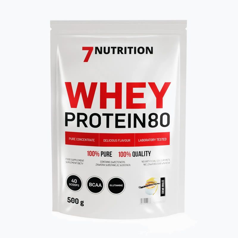 Whey 7Nutrition Protein 80 500g crème brûlée 7Nu000260