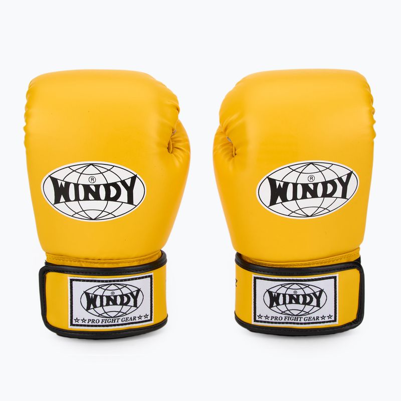 Boxerské rukavice WINDY Classic Synthetic Leather yellow 2