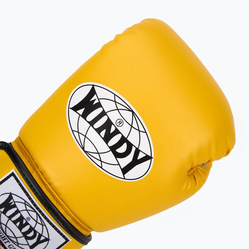 Boxerské rukavice WINDY Classic Synthetic Leather yellow 5