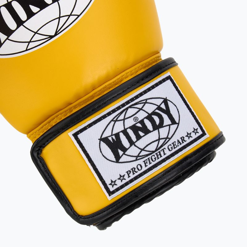 Boxerské rukavice WINDY Classic Synthetic Leather yellow 6