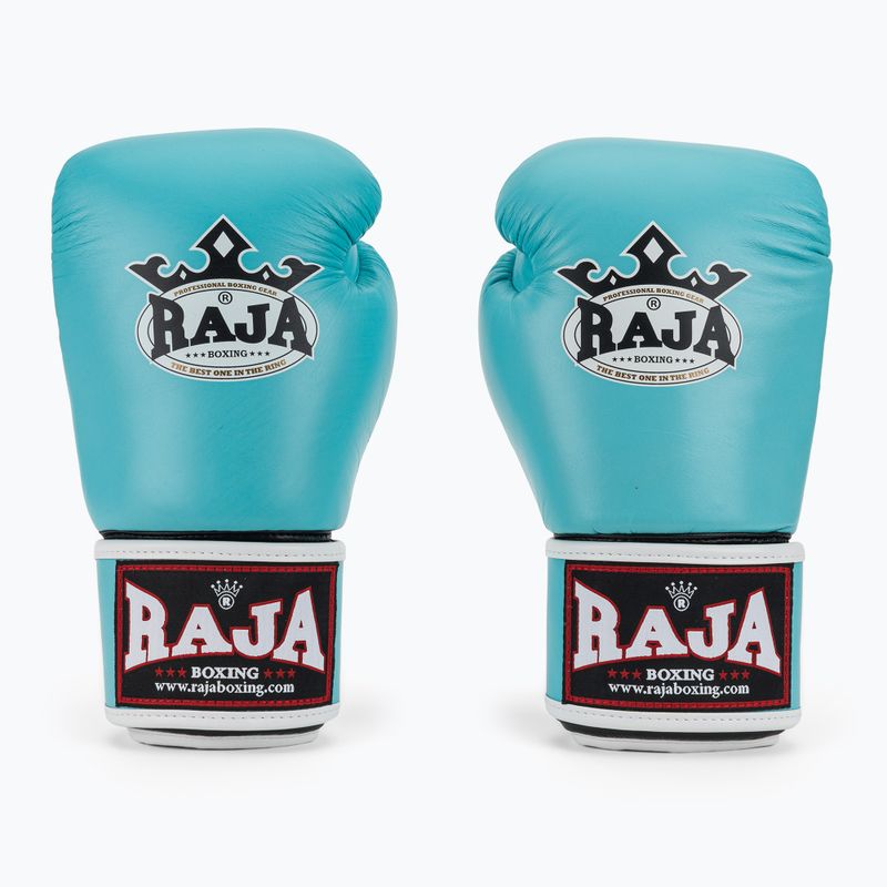 Boxerské rukavice RAJA BOXING Single Standard Genuine Leather light blue 2