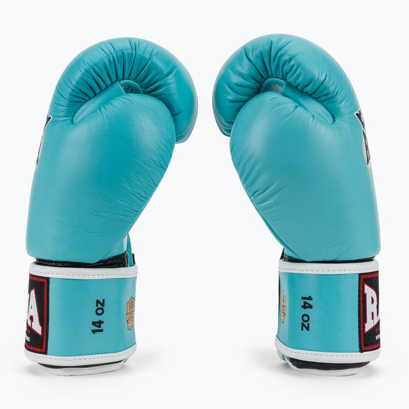 Boxerské rukavice RAJA BOXING Single Standard Genuine Leather light blue 4