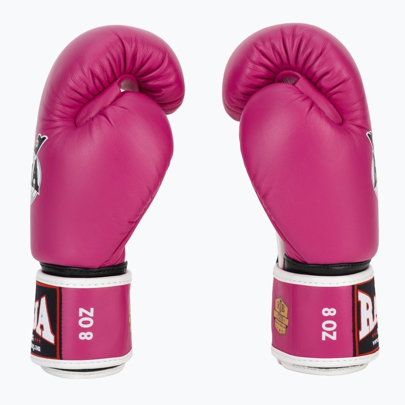 Boxerské rukavice RAJA BOXING Single Standard Genuine Leather pink 4