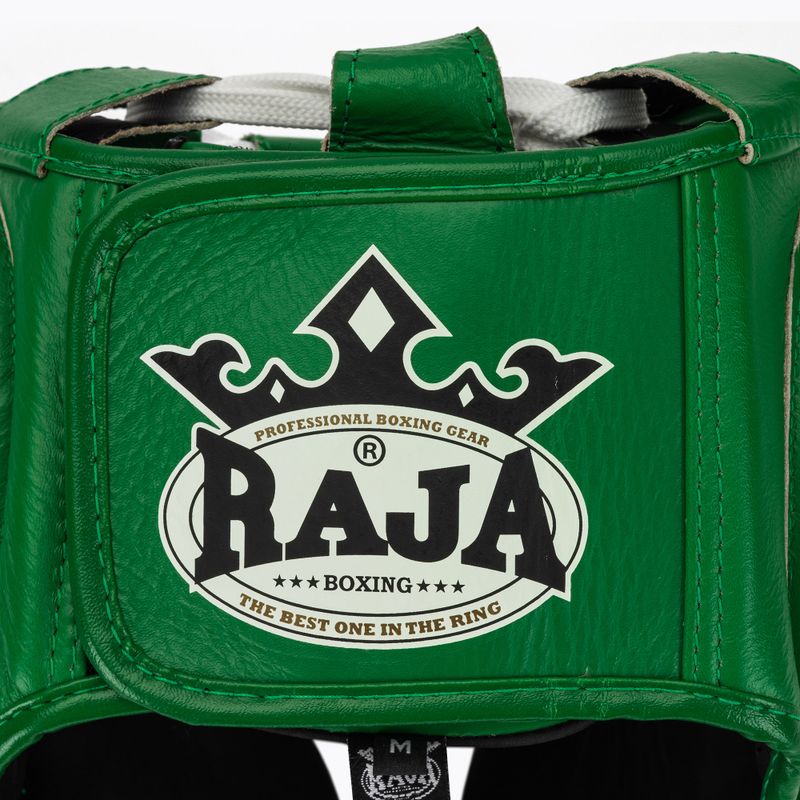 Boxerská helma RAJA BOXING Genuine Leather green 5