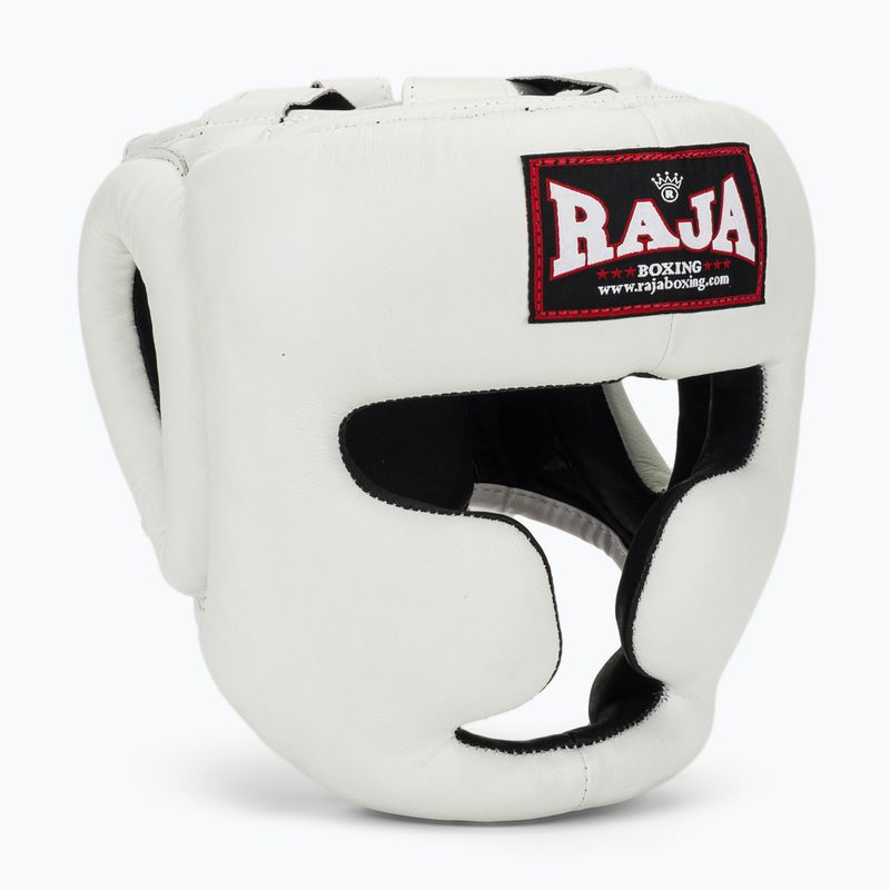 Boxerská helma RAJA BOXING Genuine Leather white