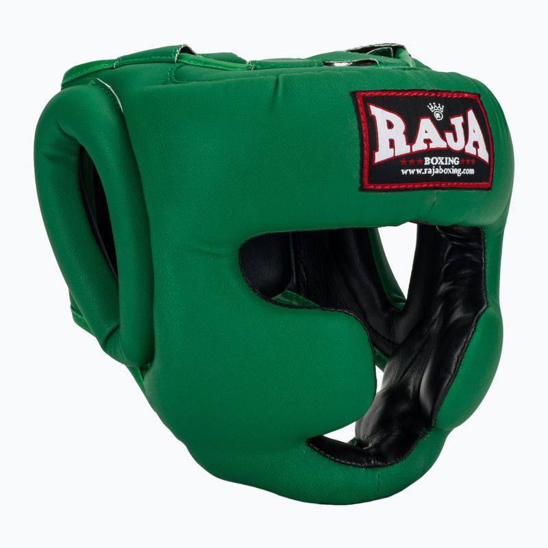 Boxerská helma RAJA BOXING Semi Leather green