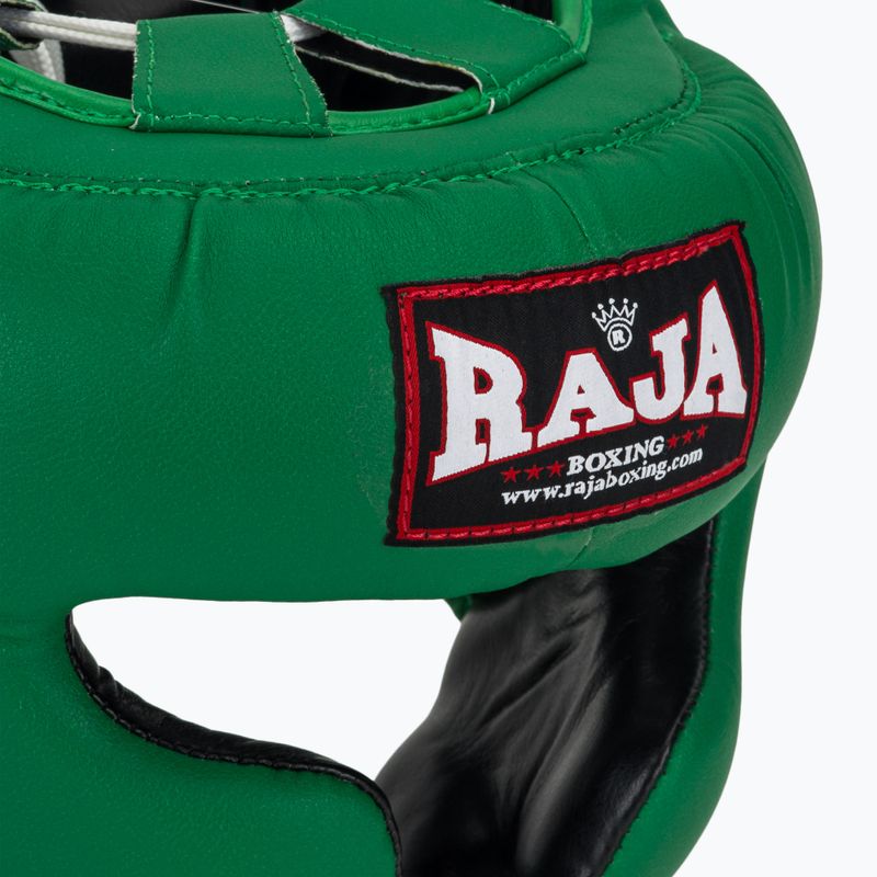 Boxerská helma RAJA BOXING Semi Leather green 4