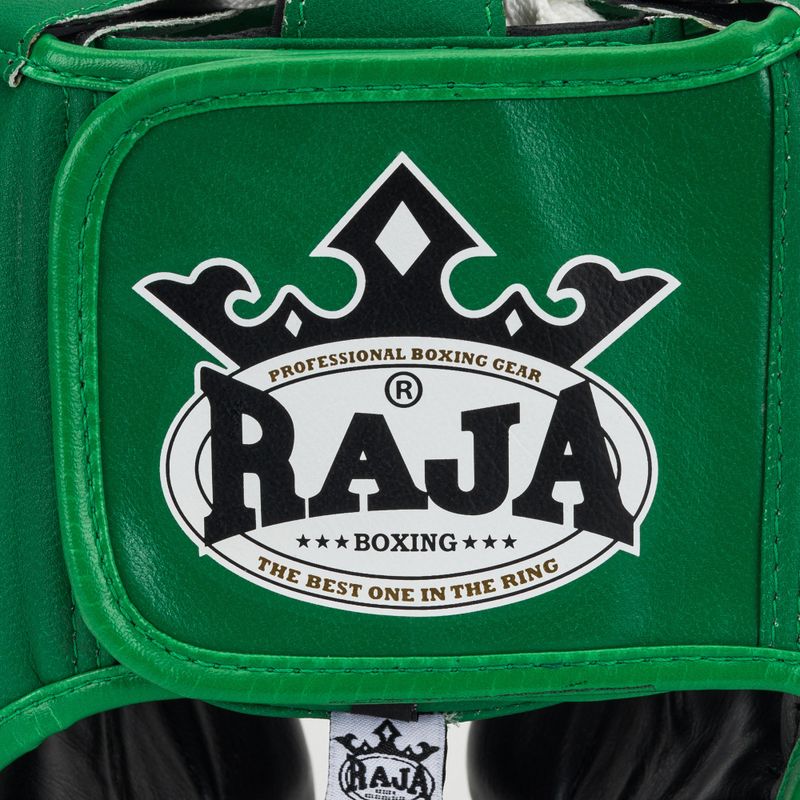 Boxerská helma RAJA BOXING Semi Leather green 5