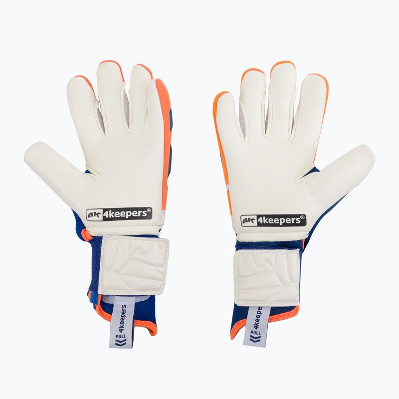 Dětské brankářské rukavice 4Keepers Equip Puesta Nc Jr modro-oranžové EQUIPPUNCJR 2