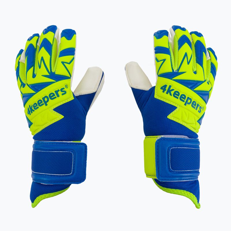 Dětské brankářské rukavice 4Keepers Equip Breeze Nc Jr modro-zelené EQUIPBRNCJR