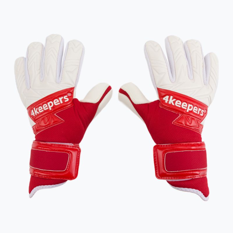 Dětské brankářské rukavice 4Keepers Equip Poland Nc Jr bílo-červené EQUIPPONCJR
