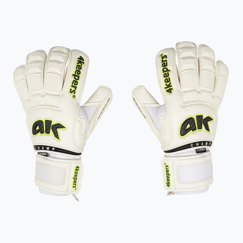 4Keepers Champ Carbo VI brankářské rukavice bílé