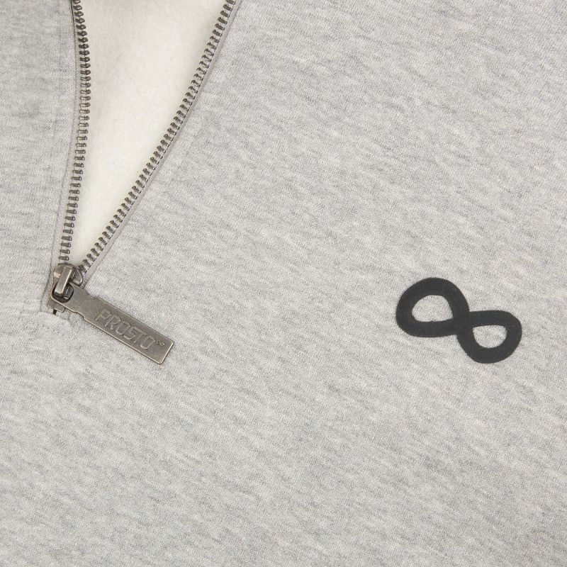 Pánská mikina PROSTO Hoodie Half Zip Big Log Infinity grey/melange 3