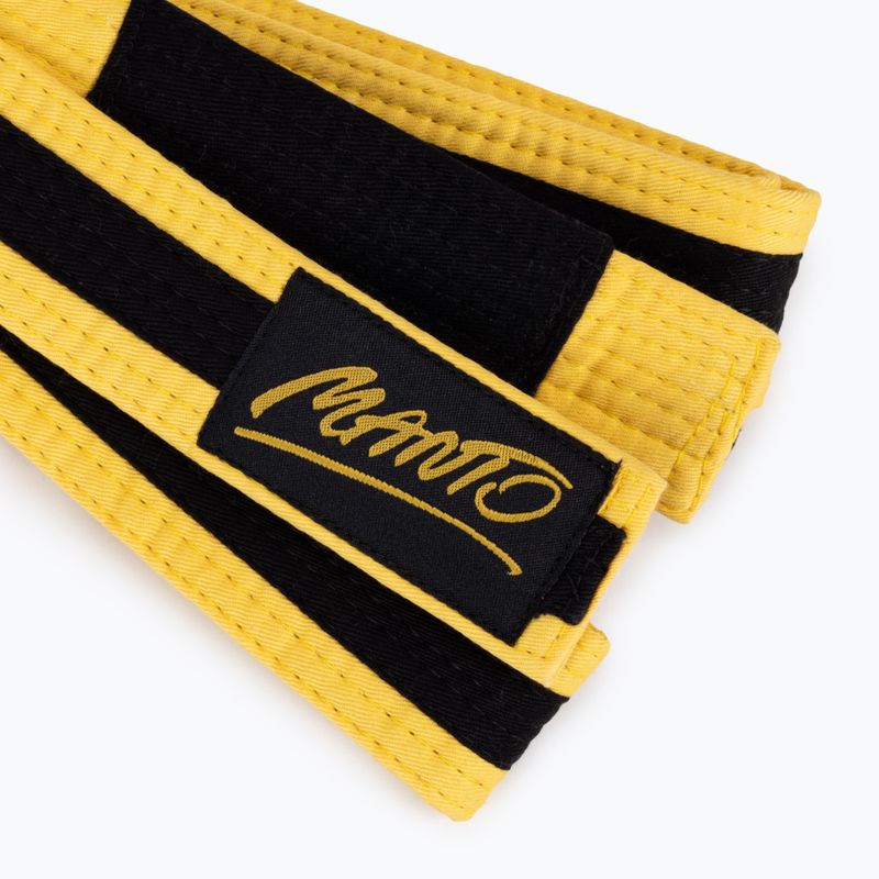 BJJ opasek pro děti MANTO Tag žlutý s černým pruhem MNA867_YEL/BLK_M0 2