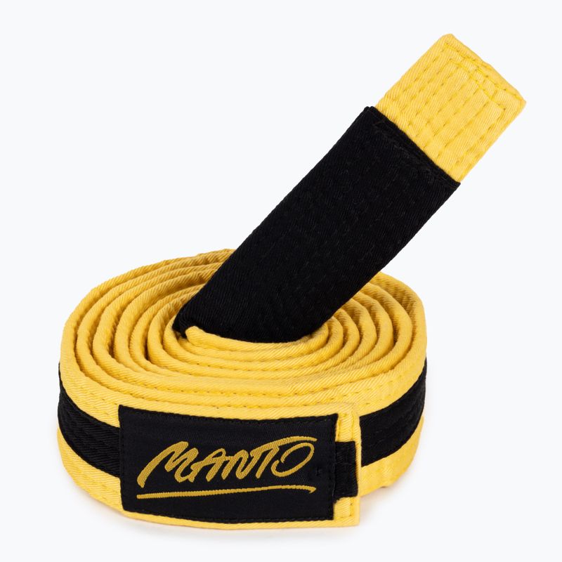 BJJ opasek pro děti MANTO Tag žlutý s černým pruhem MNA867_YEL/BLK_M0 3