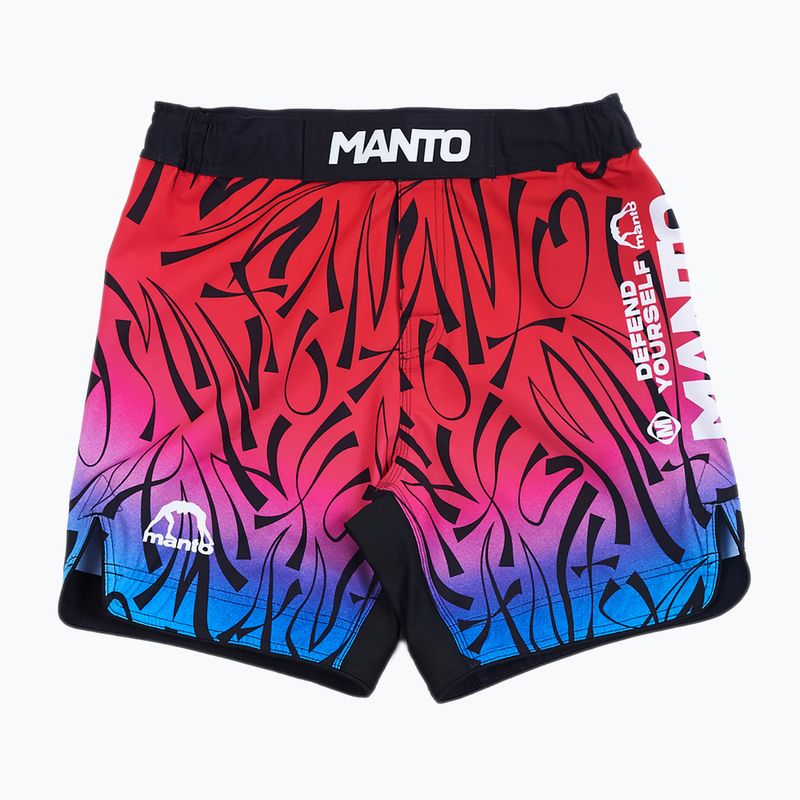 MANTO Multi Gradient tréninkové šortky červené MNS003_PIN/BLU_2S