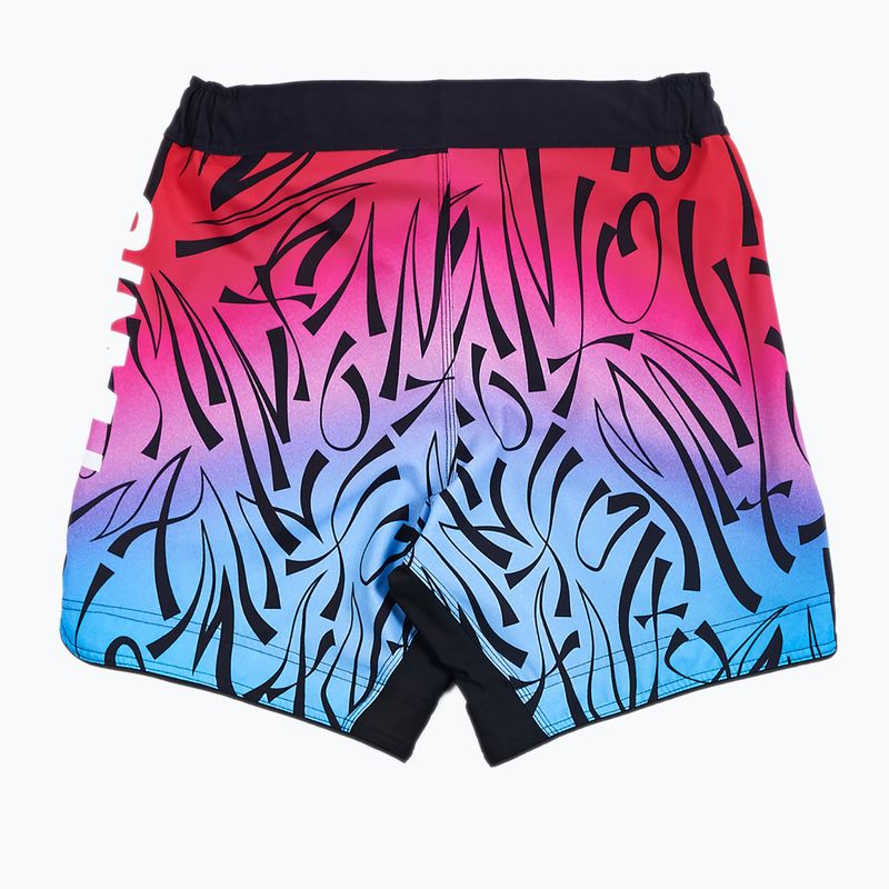 MANTO Multi Gradient tréninkové šortky červené MNS003_PIN/BLU_2S 2