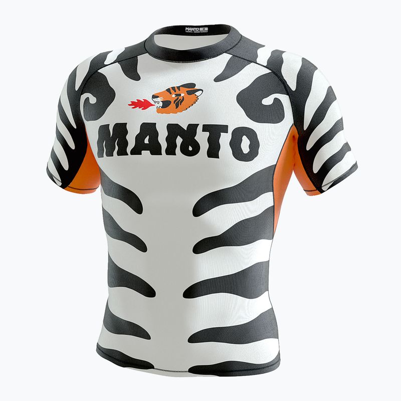 MANTO pánský Rashguard Tigre white MNR849_WHT_2S