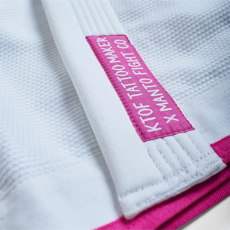 GI pro brazilské jiu-jitsu pánská kukla MANTO Balaclava white MNG982_WHT/PIN 8