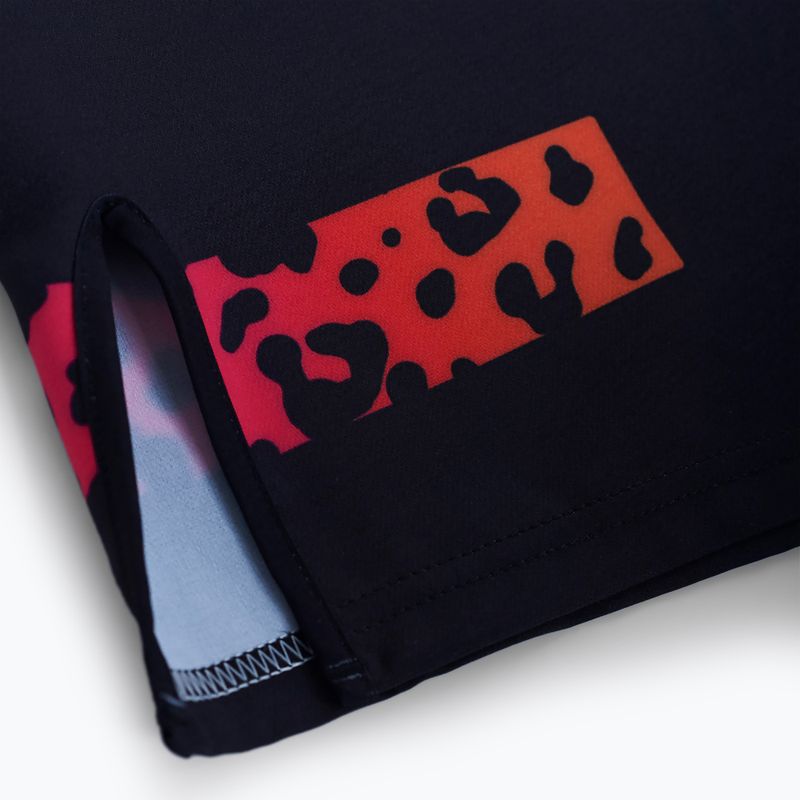 MANTO Leopardí black print pánské tréninkové šortky MNS553 3