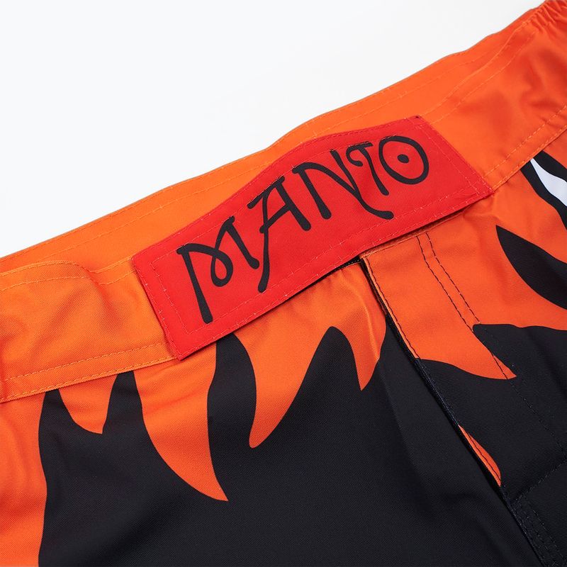 MANTO Diablo pánské tréninkové šortky černo-oranžové MNS507_BLK 5