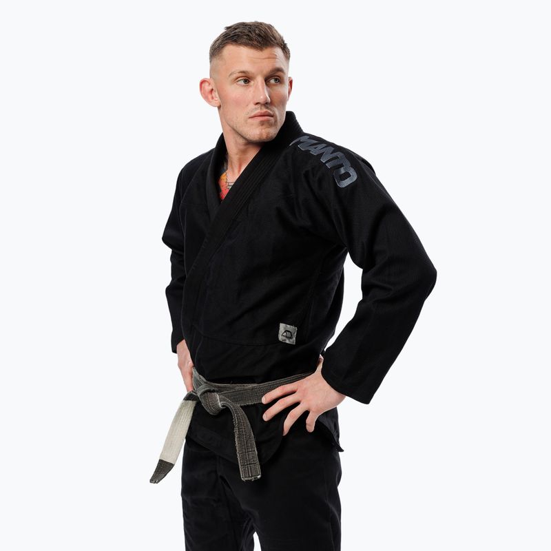 Kimono pro BJJ męskie MANTO X5 BJJ Blackout black 2