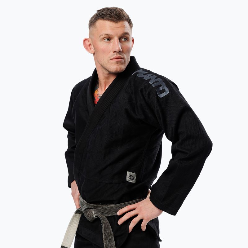 Kimono pro BJJ męskie MANTO X5 BJJ Blackout black 3