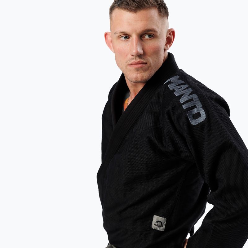 Kimono pro BJJ męskie MANTO X5 BJJ Blackout black 6