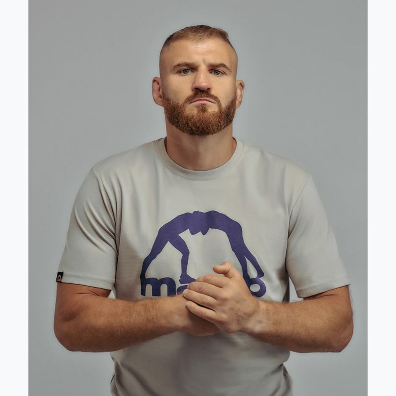 Pánské tričko MANTO Vibe 25 light grey/dark purple 4