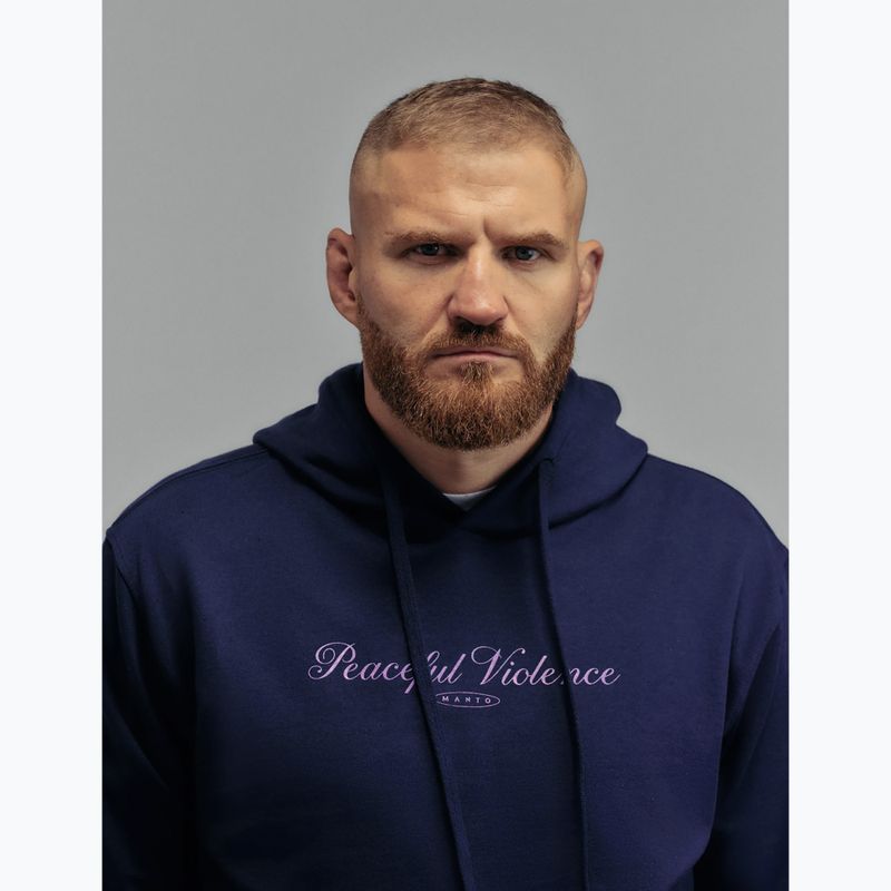 Pánská mikina MANTO Peaceful Violence Hoody dark blue 4