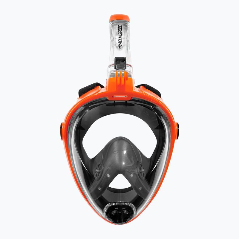 Celoobličejová šnorchlovací maska AQUA-SPEED Spectra 2.0 černá/oranžová 3