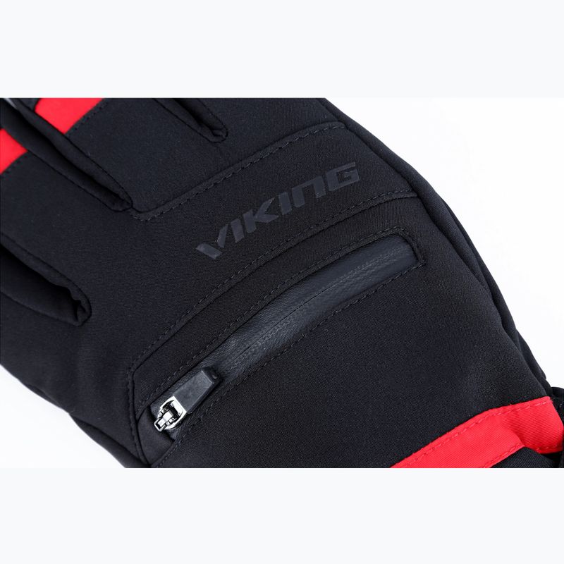 Lyžařské rukavice Viking Kuruk 2.0 black/red 5