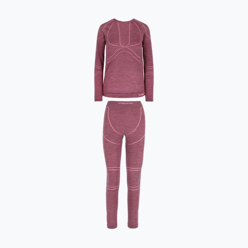 Dámský komplet termoprádla Viking Lan Pro claret/light pink